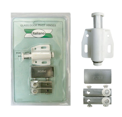 PIVOT HINGES SET SINGLE WHITE