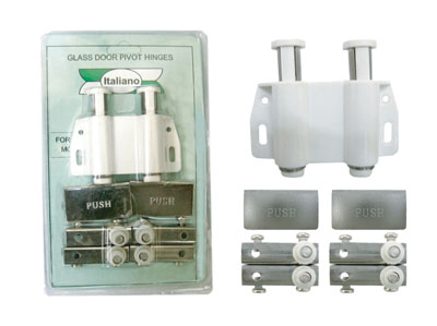 PIVOT HINGES SET DOUBLE WHITE