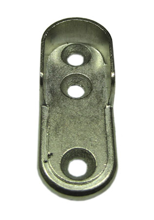 OVAL PIPE BRACKET CHROME