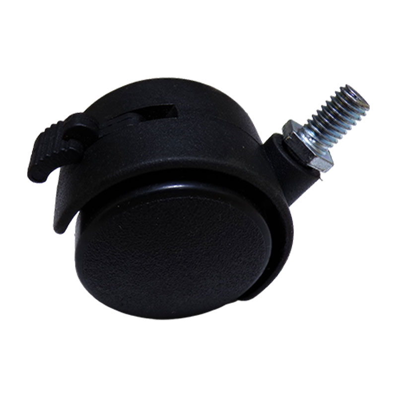 CASTER WHEEL PVC BLACK WITH 8MM BOLT SWV WB 50MM