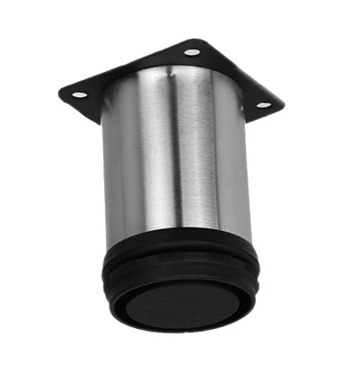 STEEL ADJUSTABLE LEG 120MM SATIN ID01