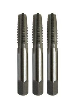 CARBON STEEL THREADING TAPS  SET OF 3PCS  IN PLASTIC BOX 22MM