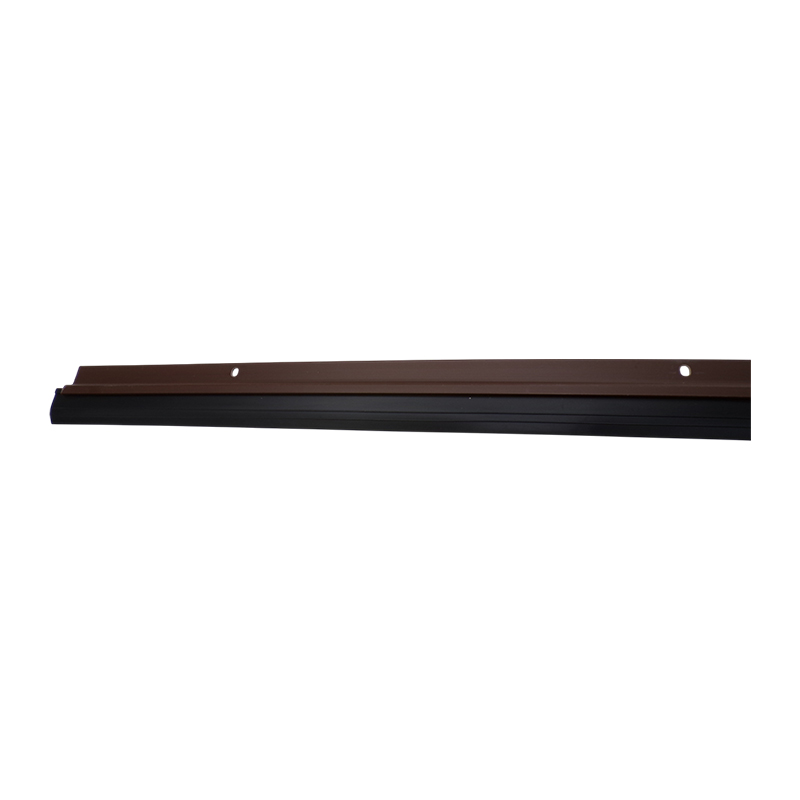 PVC DOOR BOTTOM SEAL WITH RUBBER BROWN 1MTR