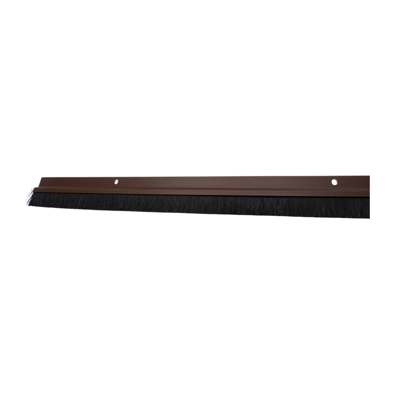 PVC DOOR BOTTOM SEAL WITH BRUSH BROWN 1.2MTR